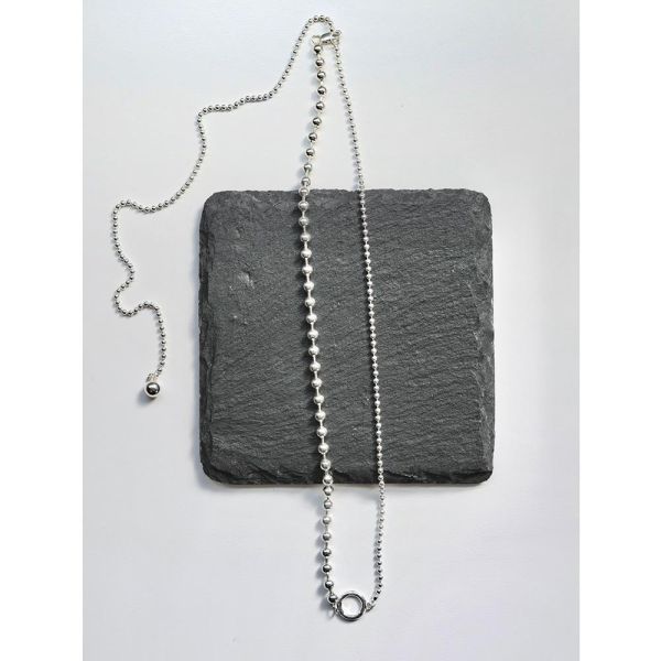 超長！拼接圓珠 垂墜項鍊 韓系純銀項鍊,S925鎖骨鍊推薦,女生百搭項鍊,韓系氣質鎖骨鍊,抗敏項鍊推薦,日常穿搭項鍊