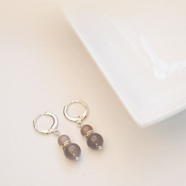 墜落仙女 天然石 純銀易扣耳環 韓系純銀耳環,S925抗敏耳釘,女生氣質耳環推薦,小巧純銀耳環,抗敏耳環不過敏,百搭日常耳環,簡約韓系耳飾