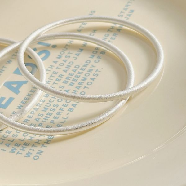 古法質感霧面 實心純銀手鐲 