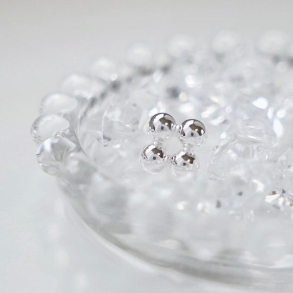 立體復古四圓珠耳釘 