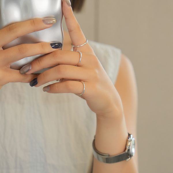 細閃百搭！純銀古法戒指 韓系純銀戒指,S925抗敏戒指,開口戒指推薦,尾戒防小人,情侶對戒 純銀,疊戴戒指風格,簡約細戒 日常百搭,女生純銀戒指推薦