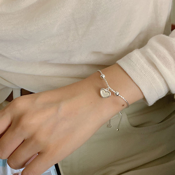 厚磅！貝殼浪漫 愛心圓珠抽繩手鍊 