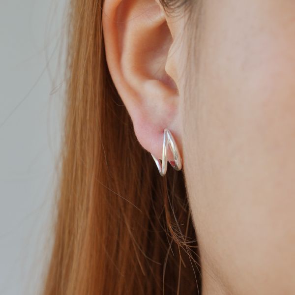 率性線條 純銀易扣耳環 韓系純銀耳環,S925抗敏耳釘,女生氣質耳環推薦,小巧純銀耳環,抗敏耳環不過敏,百搭日常耳環,簡約韓系耳飾