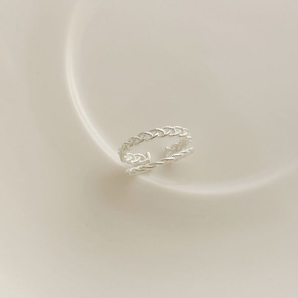 雙層麻花編織 純銀耳骨夾 單支售 