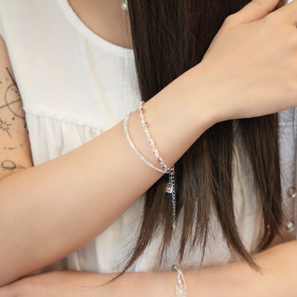 高訂系列  重工！立體扭紋純銀手鍊 