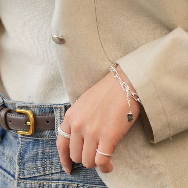 重工厚磅 圈圈純銀手鍊 韓系純銀手鍊,S925抗敏手環,簡約手鍊推薦,女生日常百搭手鍊,情侶手鍊純銀,姐妹手鍊禮物,純銀手環,韓系風格,個性手鍊推薦