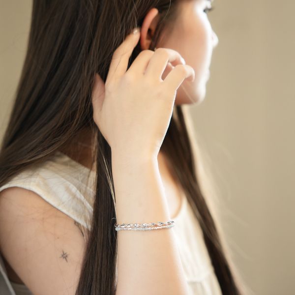 冰沁清透 海藍寶 碎銀手鍊 韓系純銀手鍊,S925抗敏手環,簡約手鍊推薦,女生日常百搭手鍊,情侶手鍊純銀,姐妹手鍊禮物,純銀手環,韓系風格,個性手鍊推薦