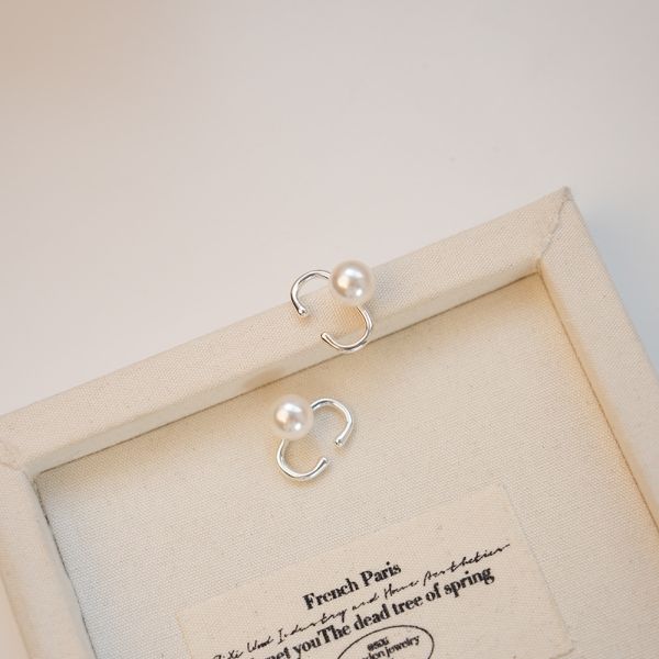 溫柔系 珍珠純銀耳骨夾 單售 