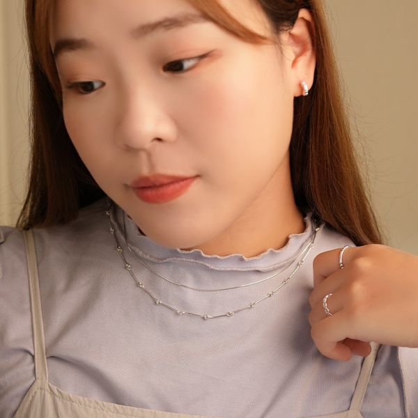 半月彎 小巧百搭！純銀耳釘 