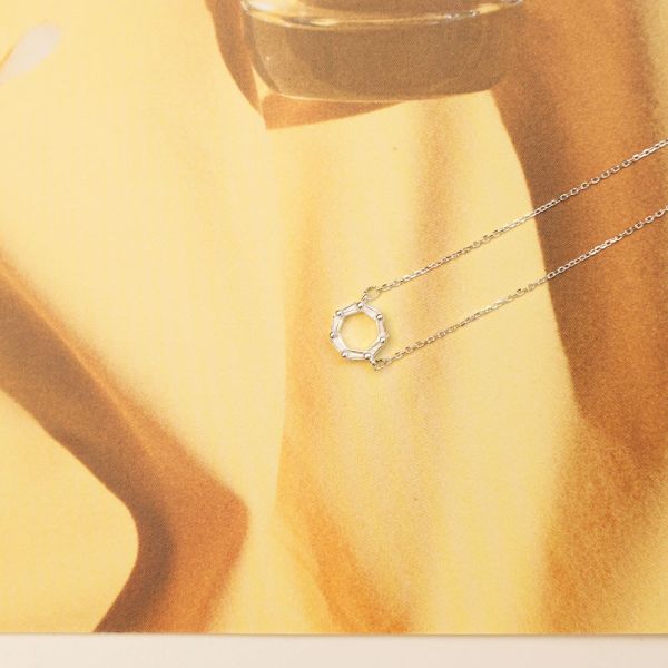 韓系不規則鋯石 圓圈純銀項鍊 韓系純銀項鍊,S925鎖骨鍊推薦,女生百搭項鍊,韓系氣質鎖骨鍊,抗敏項鍊推薦,日常穿搭項鍊