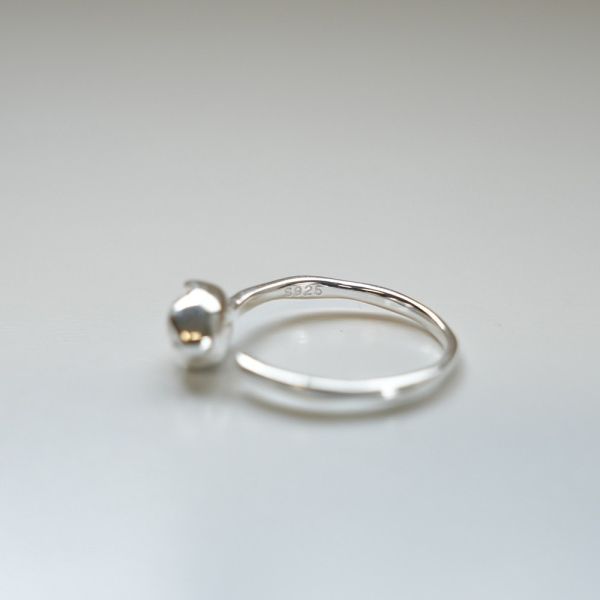 銀漿天然珍珠戒指 