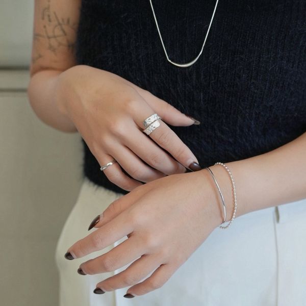 熔岩紋理 個性款 戒指 