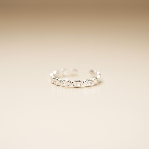 簍空小豬鼻 純銀戒指 