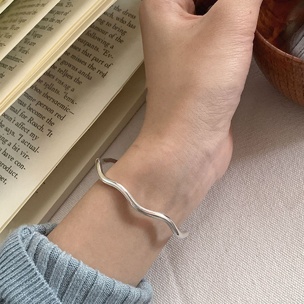 重工！小波浪 純銀手鐲 