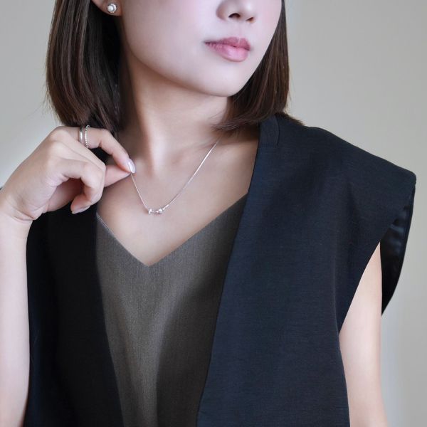 韓系串珠鎖骨鏈 