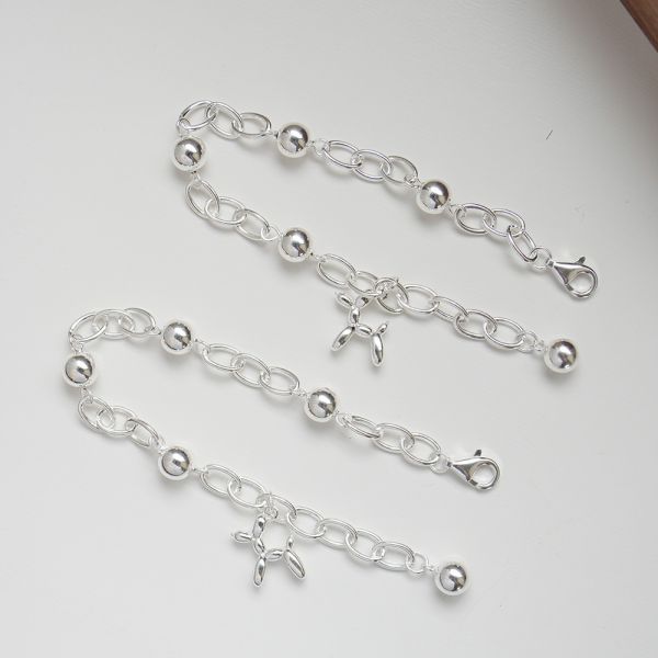 氣球小狗 圓圈純銀手鍊 韓系純銀手鍊,S925抗敏手環,簡約手鍊推薦,女生日常百搭手鍊,情侶手鍊純銀,姐妹手鍊禮物,純銀手環,韓系風格,個性手鍊推薦