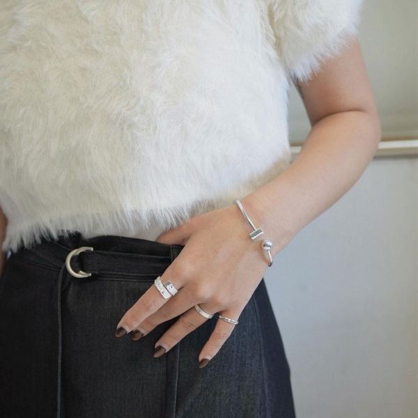 不對稱 幾何設計手鐲 手環 