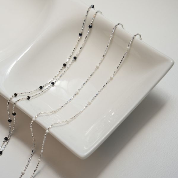 閃閃惹人愛 純銀小亮珠項鍊 韓系純銀項鍊,S925鎖骨鍊推薦,女生百搭項鍊,韓系氣質鎖骨鍊,抗敏項鍊推薦,日常穿搭項鍊