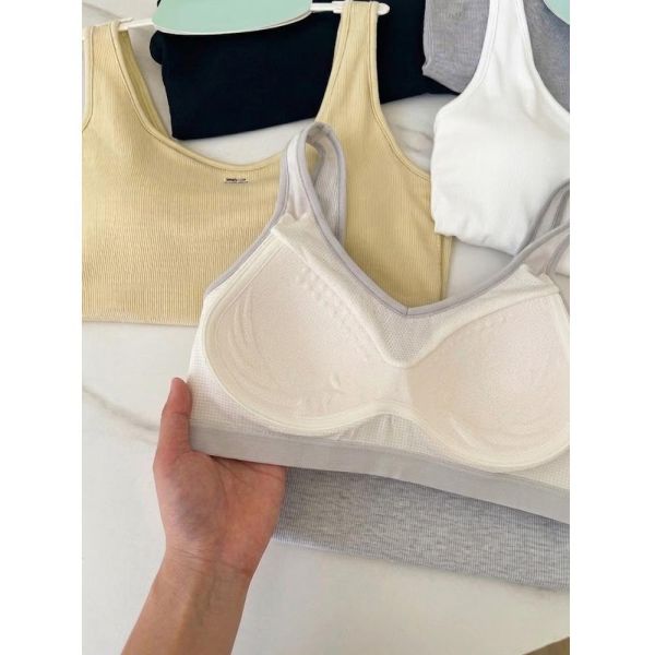【胸前吊牌小心機】莫代爾 涼感乳膠固定罩杯背心 