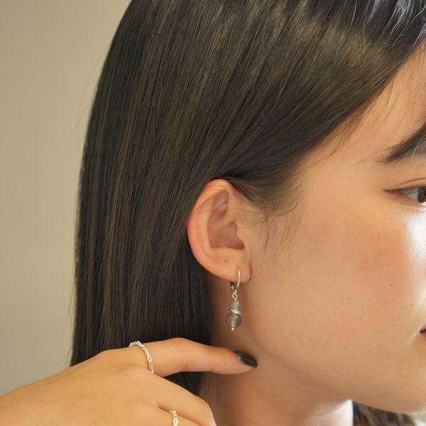 墜落仙女 天然石 純銀易扣耳環 韓系純銀耳環,S925抗敏耳釘,女生氣質耳環推薦,小巧純銀耳環,抗敏耳環不過敏,百搭日常耳環,簡約韓系耳飾