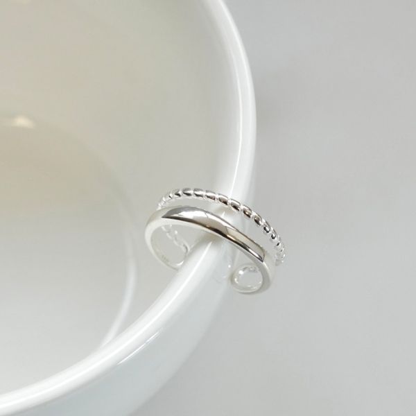 搭什麼都可以! 簡約開口雙圈戒指 