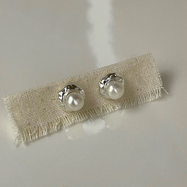 復古淡水珍珠耳釘 