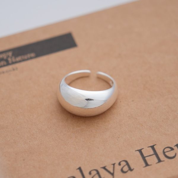 永晝大寬面戒指 韓系純銀戒指,S925抗敏戒指,開口戒指推薦,尾戒防小人,情侶對戒 純銀,疊戴戒指風格,簡約細戒 日常百搭,女生純銀戒指推薦