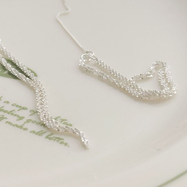 滿天星 垂墜流蘇純銀耳釘 韓系純銀耳環,S925抗敏耳釘,女生氣質耳環推薦,小巧純銀耳環,抗敏耳環不過敏,百搭日常耳環,簡約韓系耳飾