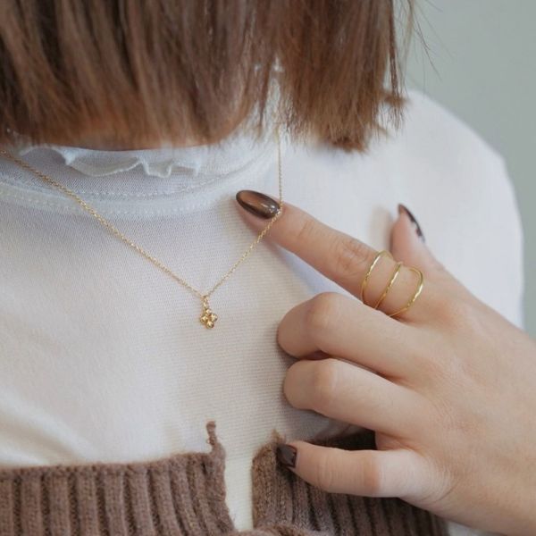 圓珠十字架項鍊 