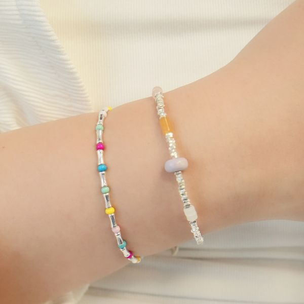 小寶寶的多巴胺 純銀彈性手鍊 