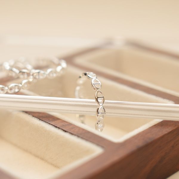 簍空小豬鼻 純銀戒指 