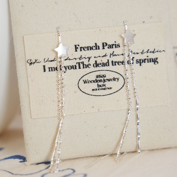 設計師款 小星芒 垂墜流蘇耳釘 韓系純銀耳環,S925抗敏耳釘,女生氣質耳環推薦,小巧純銀耳環,抗敏耳環不過敏,百搭日常耳環,簡約韓系耳飾