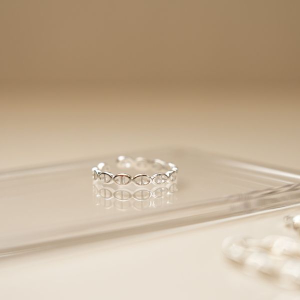 簍空小豬鼻 純銀戒指 