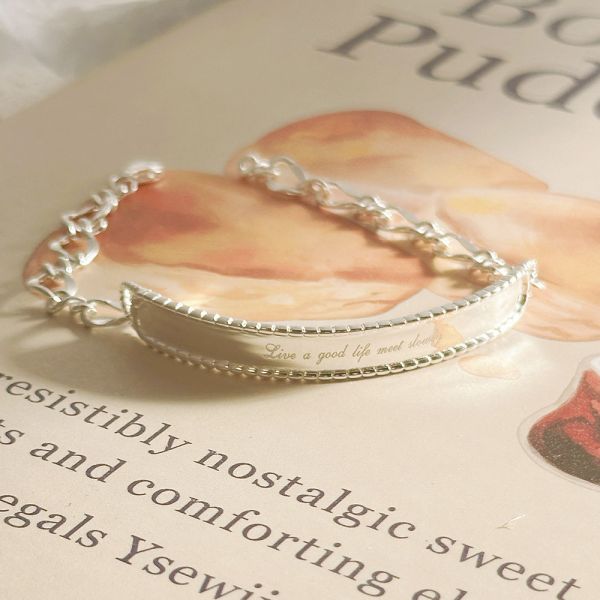 浪漫刻字 小亮牌 純銀手鐲手鍊 韓系純銀手鍊,S925抗敏手環,簡約手鍊推薦,女生日常百搭手鍊,情侶手鍊純銀,姐妹手鍊禮物,純銀手環,韓系風格,個性手鍊推薦