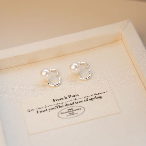 溫柔系 珍珠純銀耳骨夾 單售 