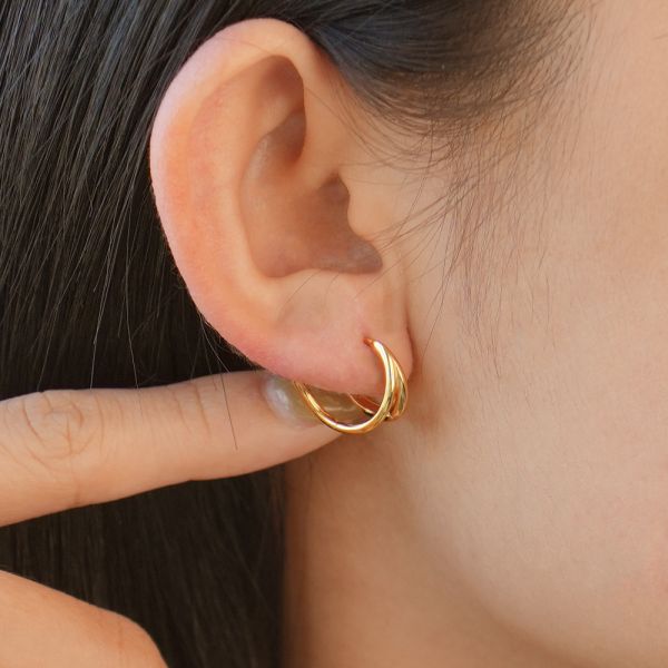 率性線條 純銀易扣耳環 韓系純銀耳環,S925抗敏耳釘,女生氣質耳環推薦,小巧純銀耳環,抗敏耳環不過敏,百搭日常耳環,簡約韓系耳飾