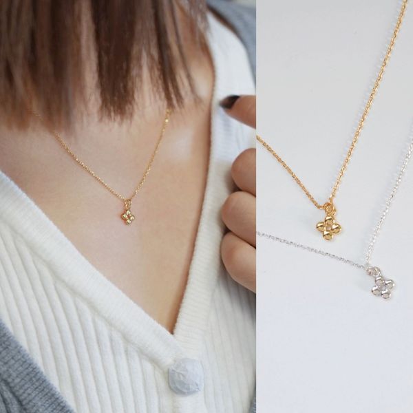 圓珠十字架項鍊 