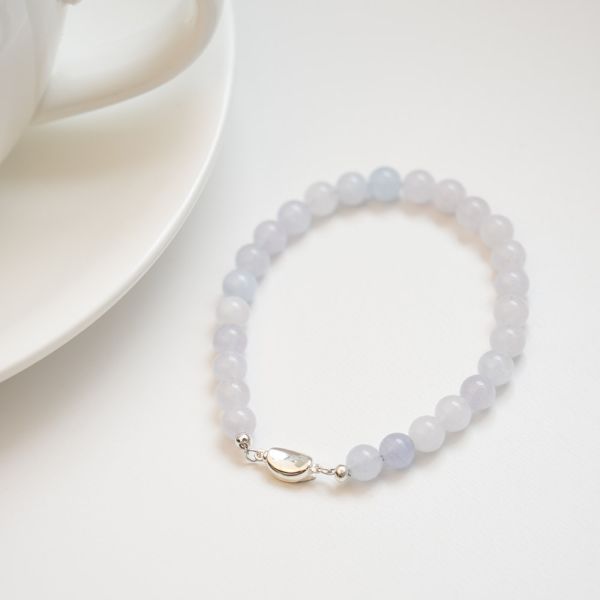 海藍寶 元寶扣手鍊 韓系純銀手鍊,S925抗敏手環,簡約手鍊推薦,女生日常百搭手鍊,情侶手鍊純銀,姐妹手鍊禮物,純銀手環,韓系風格,個性手鍊推薦