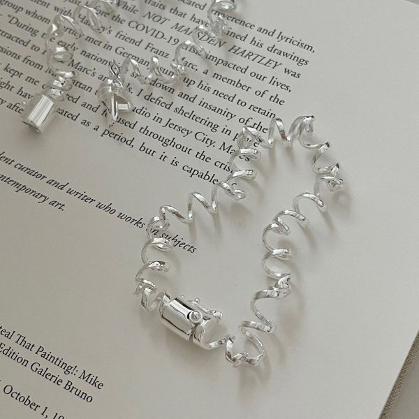 隨性日常 歐膩電話線 純銀手鐲 韓系純銀手鍊,S925抗敏手環,簡約手鍊推薦,女生日常百搭手鍊,情侶手鍊純銀,姐妹手鍊禮物,純銀手環,韓系風格,個性手鍊推薦