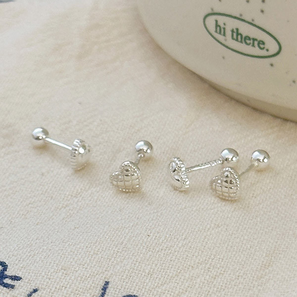 鬆餅下午茶 愛心轉珠耳環 單支售 