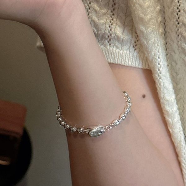 厚磅米粒！質感元寶扣 亮光滿滿純銀手鍊 韓系純銀手鍊,韓系純銀手鍊,S925抗敏手環,簡約手鍊推薦,女生日常百搭手鍊,情侶手鍊純銀,姐妹手鍊禮物,純銀手環,韓系風格,個性手鍊推薦,S925抗敏手環,簡約手鍊推薦