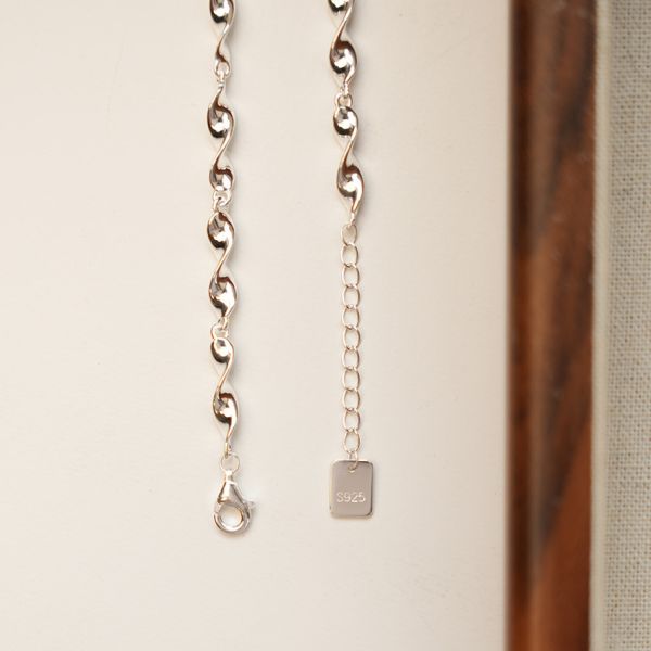 高訂系列  重工！立體扭紋純銀手鍊 