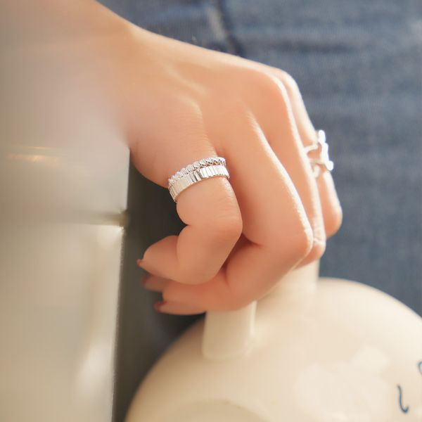 真的很亮 ! 防小人轉運戒 韓系純銀戒指,S925抗敏戒指,開口戒指推薦,尾戒防小人,情侶對戒 純銀,疊戴戒指風格,簡約細戒 日常百搭,女生純銀戒指推薦