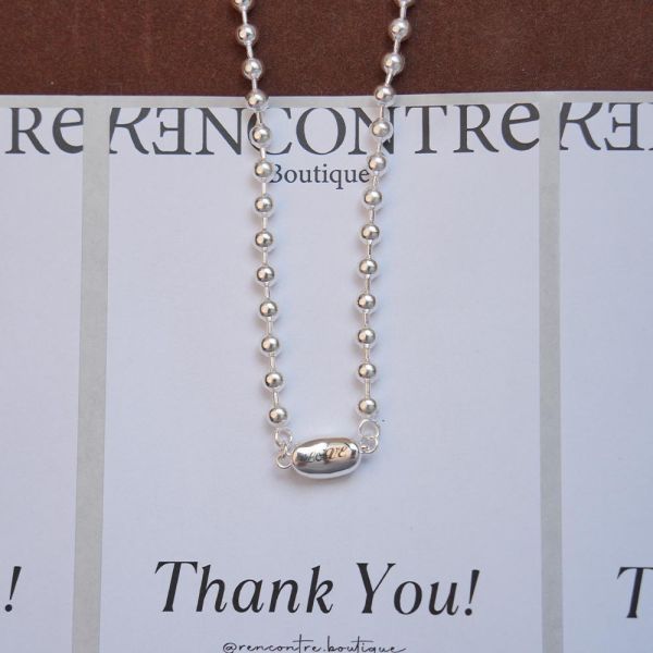 𝑳𝒐𝒗𝒆小圓豆 純銀圓珠項鍊 