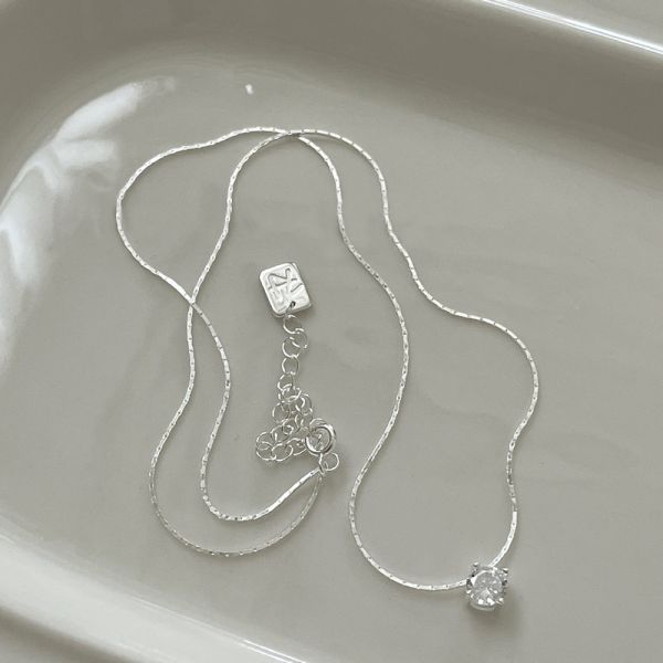 最高級最閃的那種鋯石純銀項鍊 