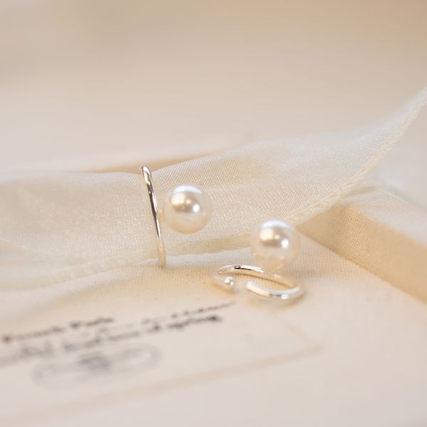 溫柔系 珍珠純銀耳骨夾 單售 