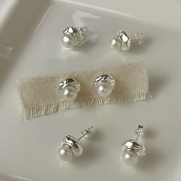 復古淡水珍珠耳釘 