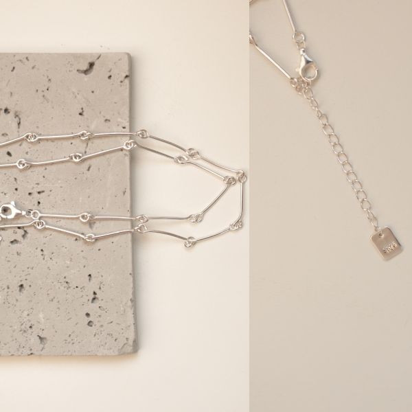 極細！骨頭串接 純銀項鍊 韓系純銀項鍊,S925鎖骨鍊推薦,女生百搭項鍊,韓系氣質鎖骨鍊,抗敏項鍊推薦,日常穿搭項鍊