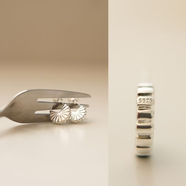 半月彎 小巧百搭！純銀耳釘 