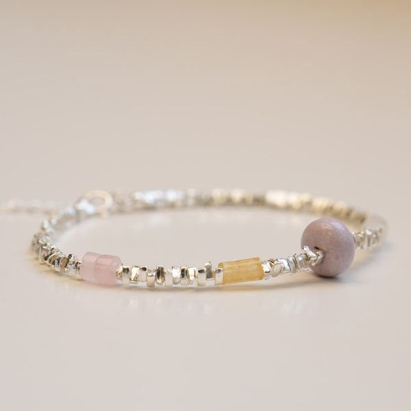 超可愛的紫色玻璃糖！小碎銀手鍊 韓系純銀手鍊,S925抗敏手環,簡約手鍊推薦,女生日常百搭手鍊,情侶手鍊純銀,姐妹手鍊禮物,純銀手環,韓系風格,個性手鍊推薦